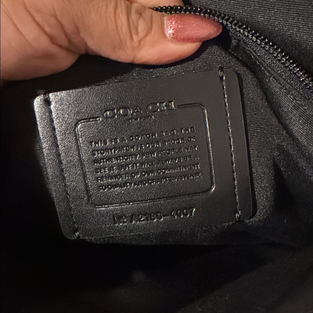 Coach Black Leather Messenger Bag - Picture 10 of 11